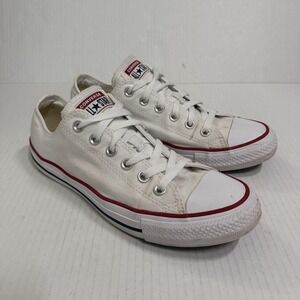 Converse Chuck Taylor All Star Shoes Mens 7 Womens 9 White Canvas Sneakers M7652